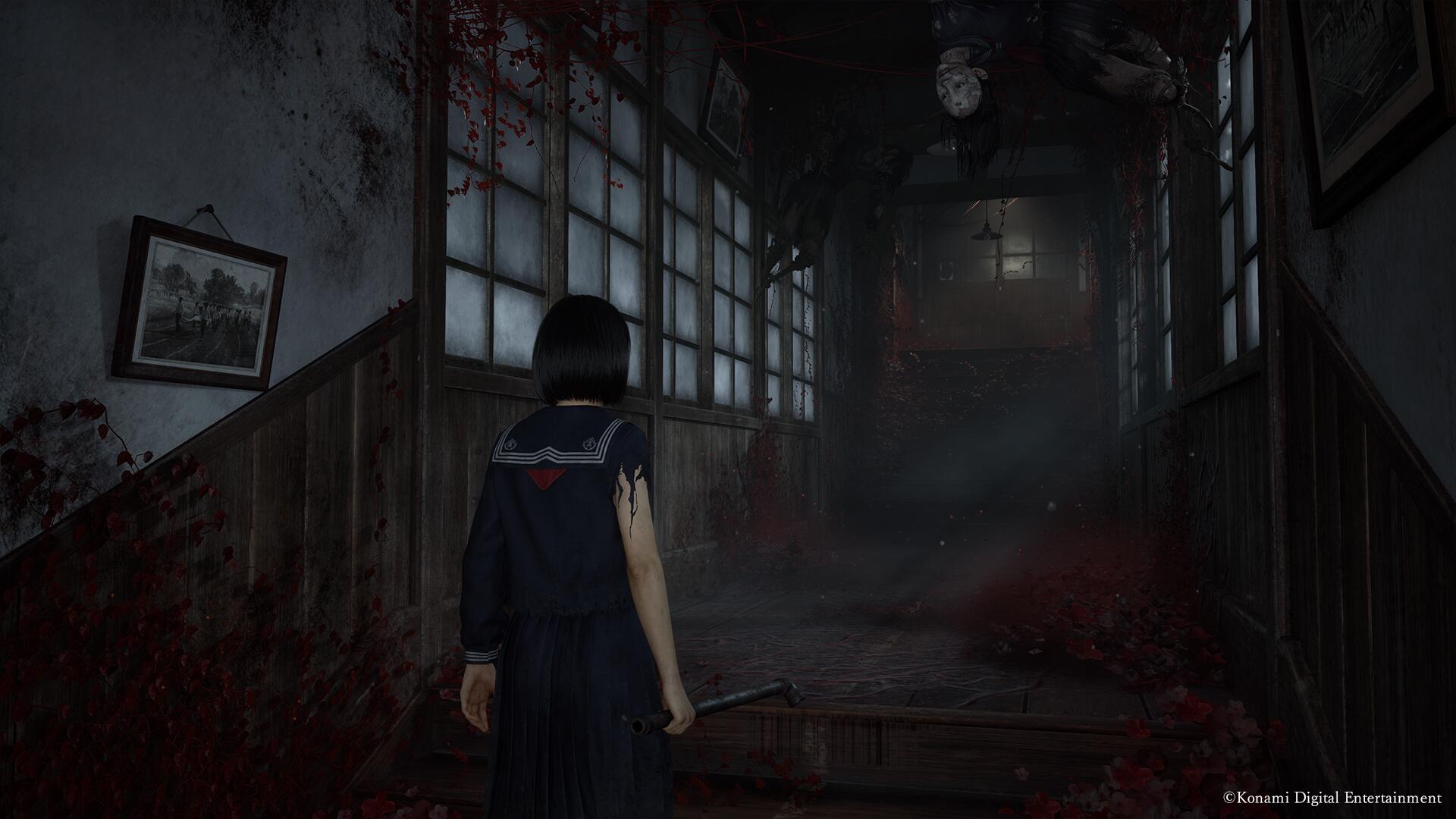 Hinako explores the school in Silent Hill f