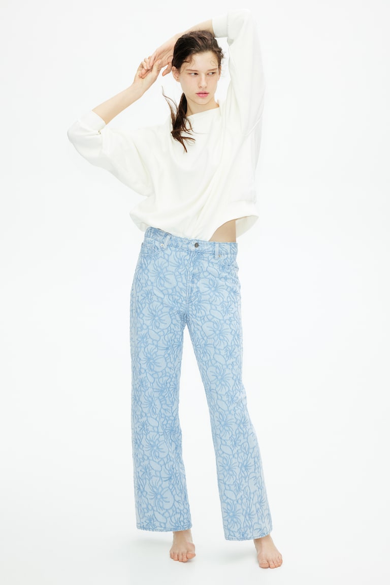 Straight Embroidered Jeans