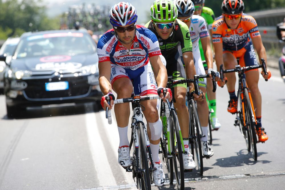 Oscar Gatto (Androni Giocattoli) leads the break