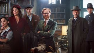 Mark Gatiss and the cast of "Bookish"
