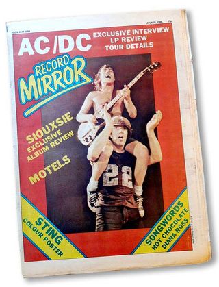 July 1980 issue of Record Mirror with AC/DC on the cover