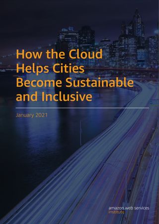 Whitepaper cover with cityscape image in the background