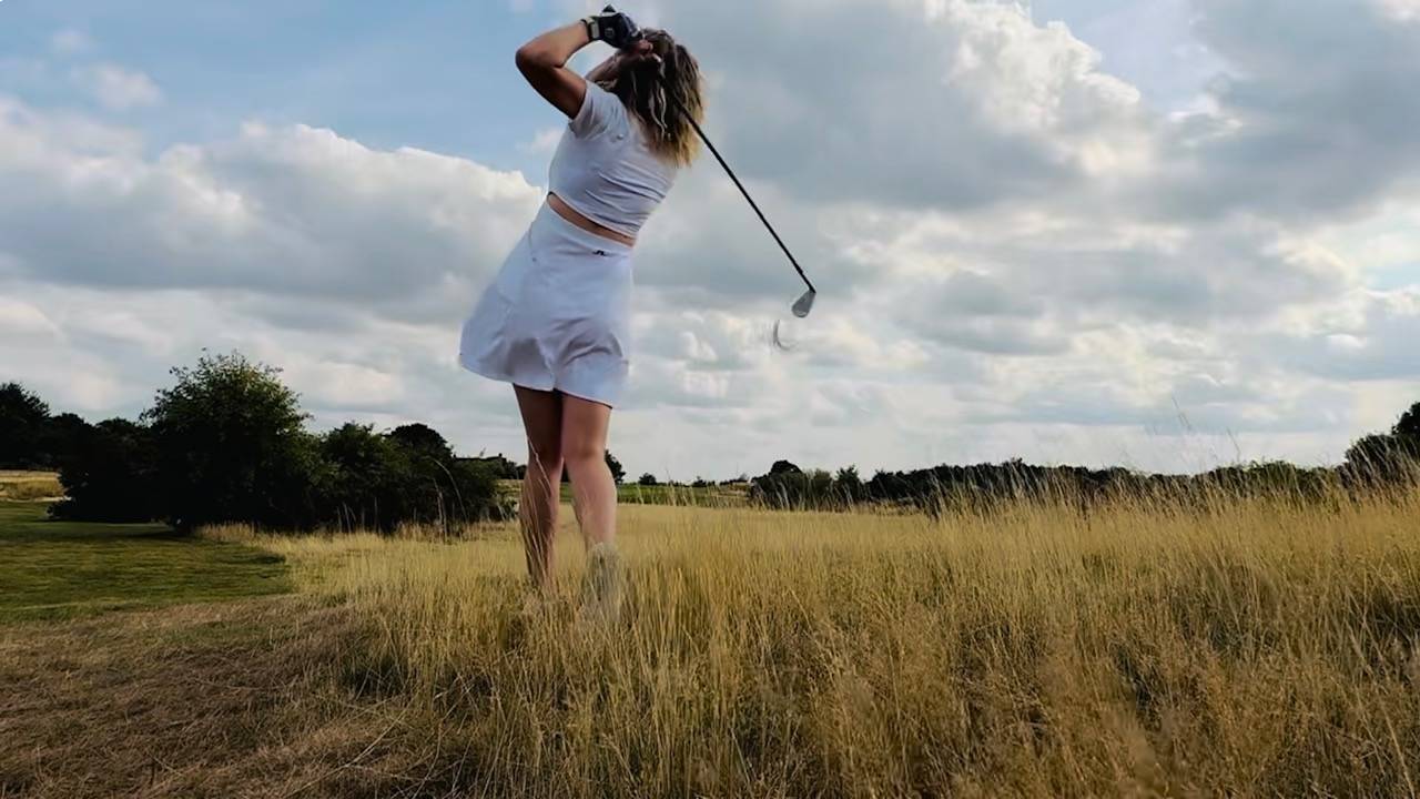 Katie Dawkins hitting out of the rough