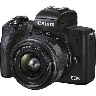 Canon EOS M50 Mark II with 15-45mm kit lens attached