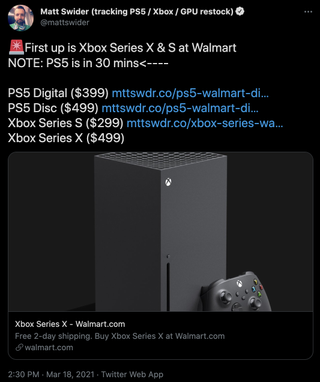 Xbox Series X restock matt swider