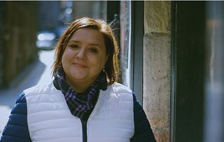 Susan Calman Outside the Niddrie Street vaults where Susan embarks on a ghost tour. Edinburgh