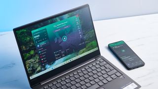 Proton VPN Free running on a Windows PC and Android smartphone