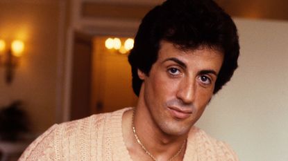 sylvester stallone on a white background