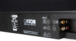 The Canton has several connections but lacks HDMI inputs