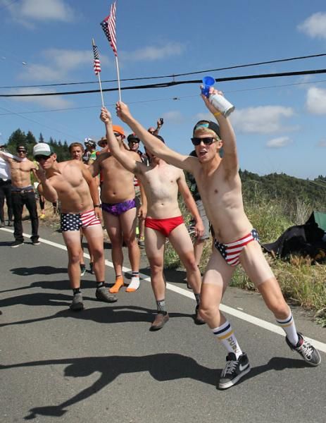 These guys might want to stick to more traditional cycling pants.