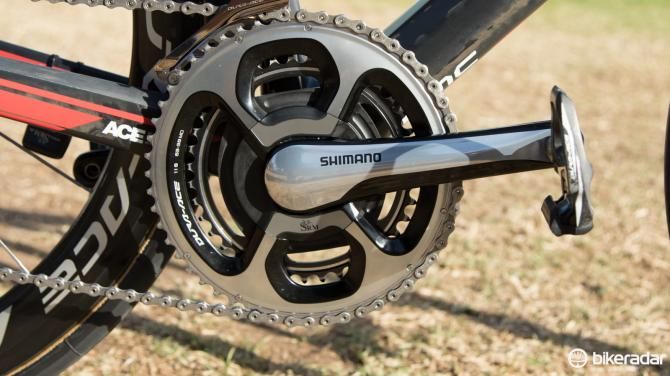 The most common power meter in the peloton - BMC Racing use the SRM Shimano 11-speed