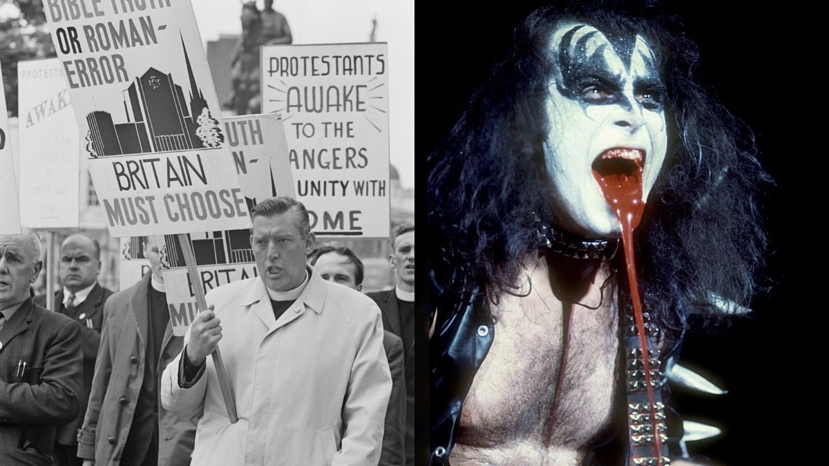 Ian Paisley and Gene Simmons