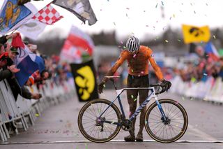 Mathieu van der Poel won the 2020 UCI Cyclo-cross World Championships elite men's race