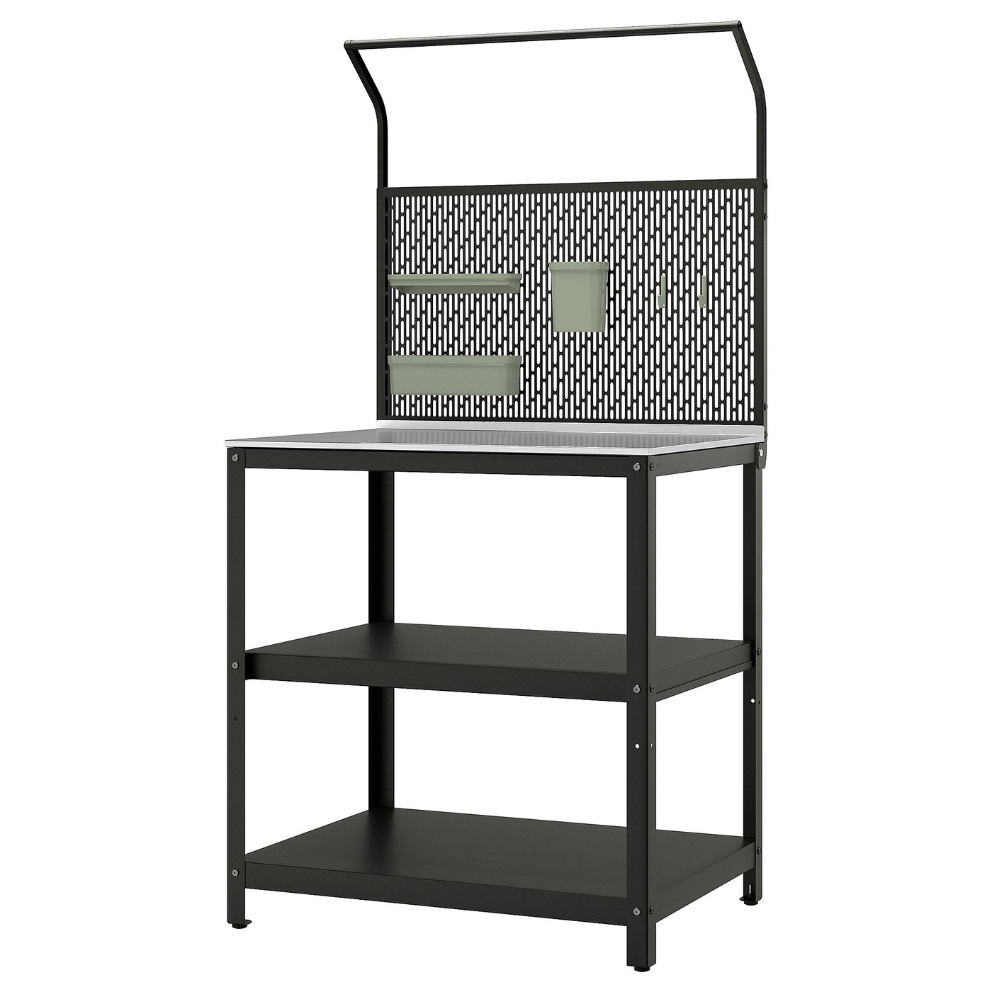 Grillsk&amp;Auml;r Kitchen Island W Back Panel - Stainless Steel/outdoor 33 7/8x24x69 1/4 "