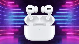 the apple airpods pro with their charging case