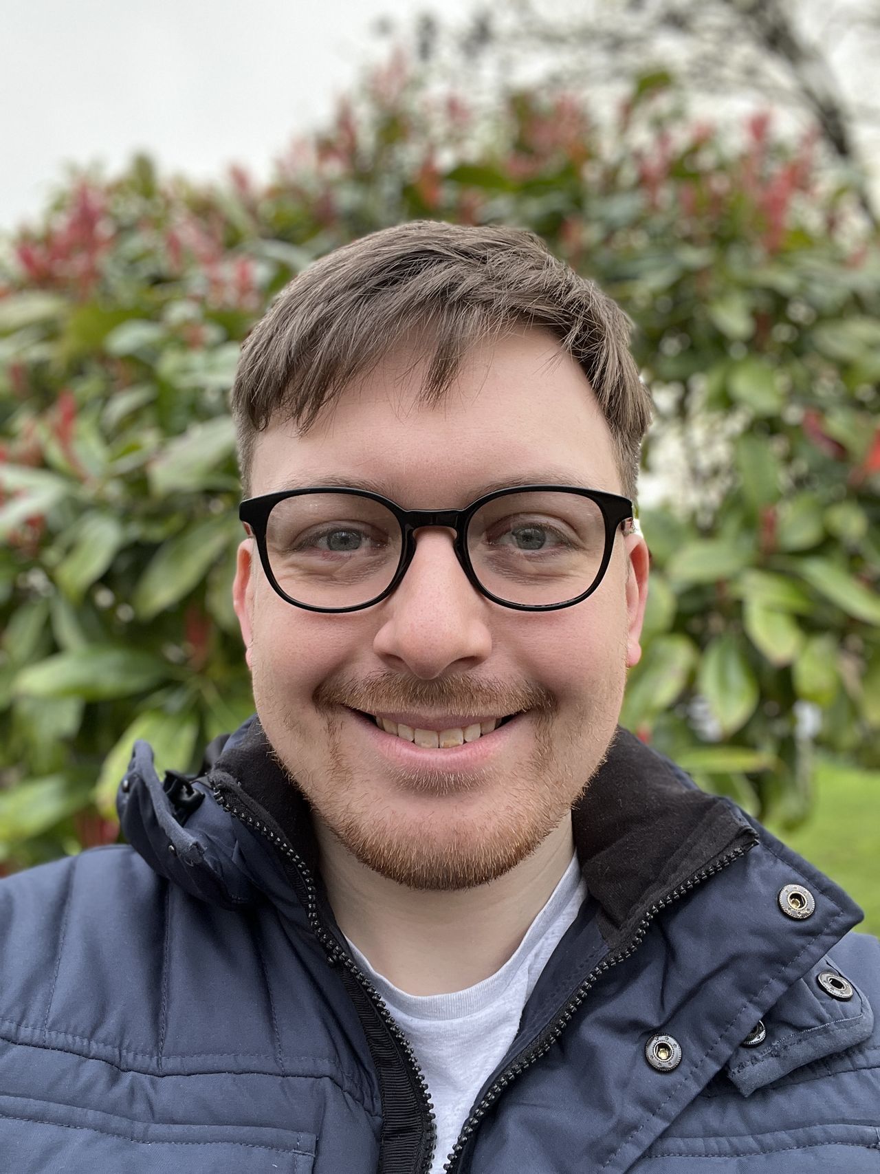 A selfie prior to editing with Samsung Galaxy Enhance-X