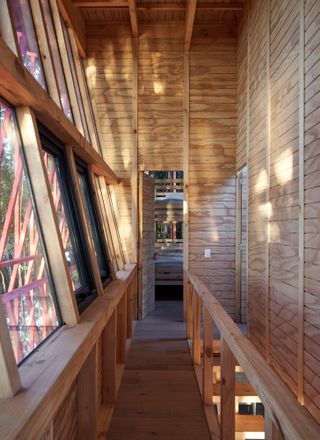 Timber interior in chilean house