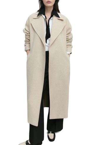 Manteco Wool Blend Oversize Longline Coat