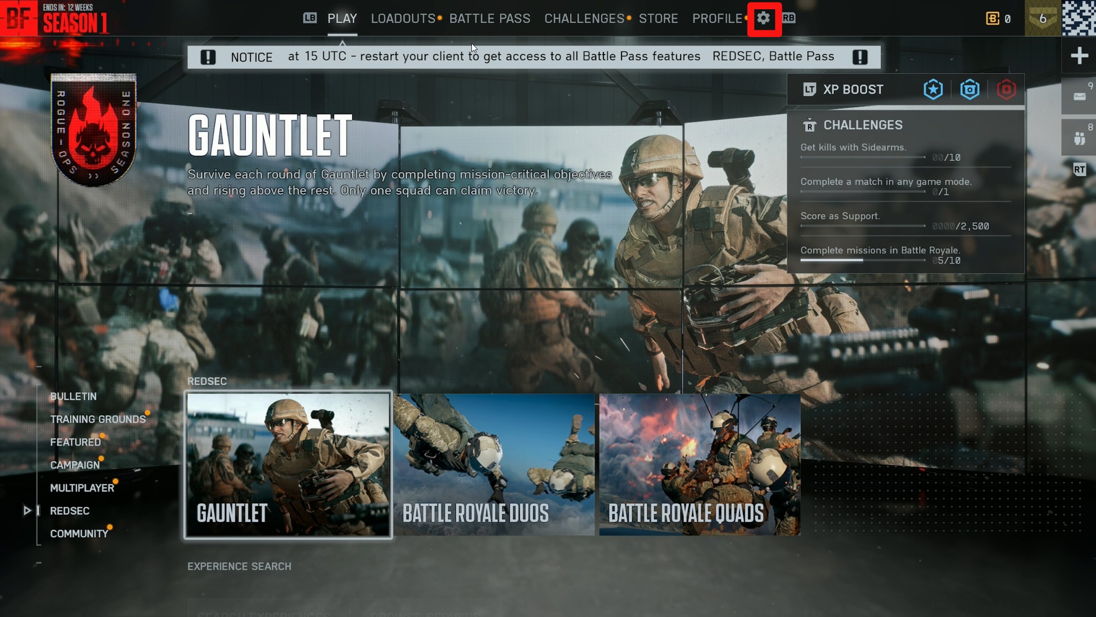 Battlefield 6 and RedSec settings highlighted