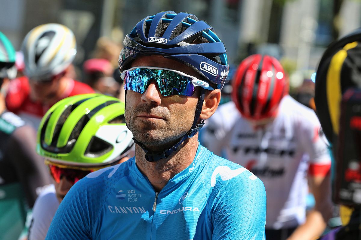Alejandro Valverde (Movistar) at the start