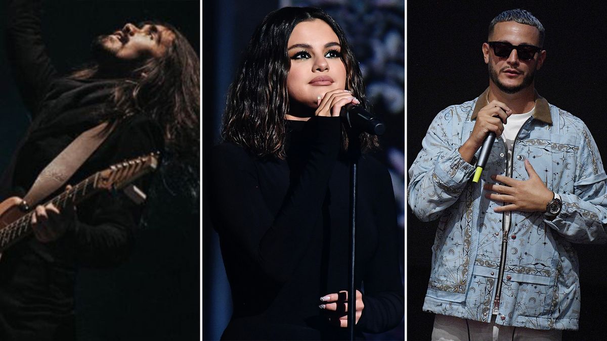 [L-R] Mateus Asato, Selena Gomez and DJ Snake