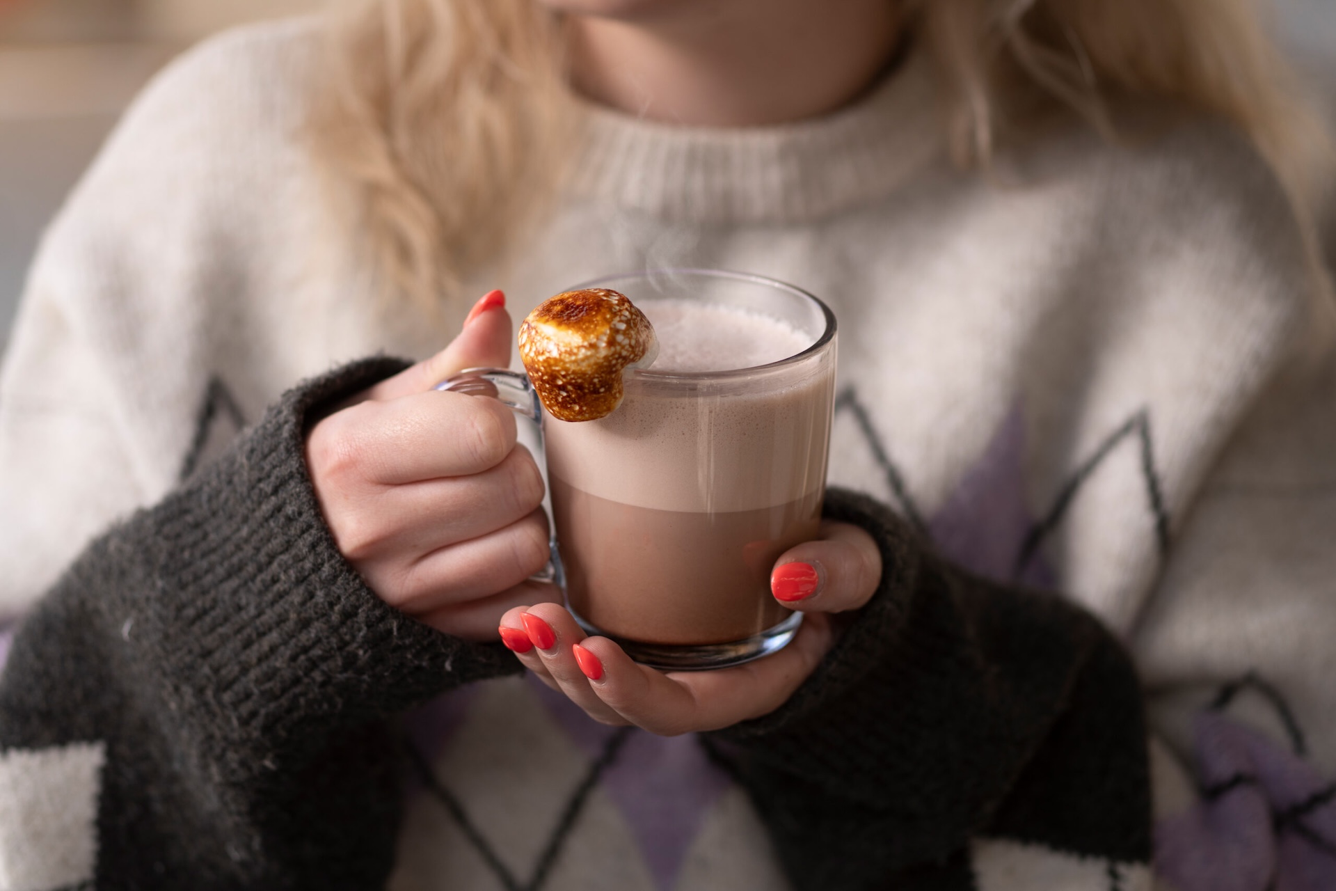 Singleton Hot Choco being held