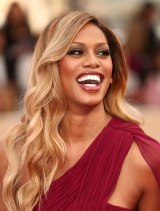 red lipstick - Laverne cox