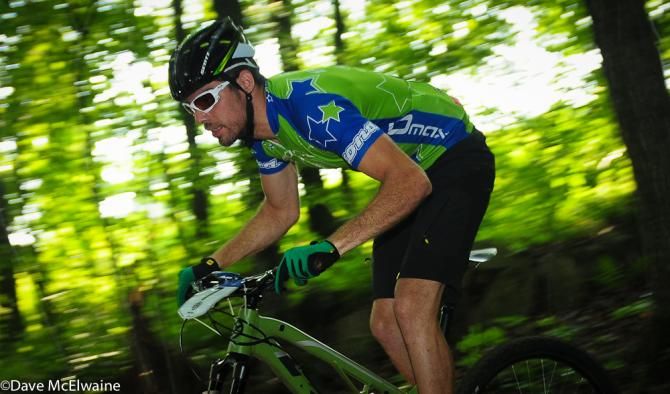 Noah Tautfest (Bicycle Express Racing) near the top of his run