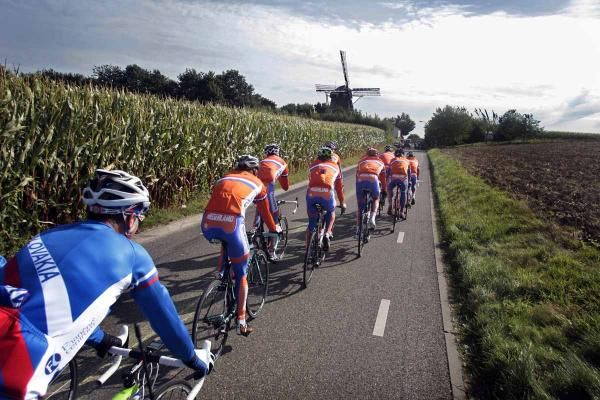 The sun was out for the training ride