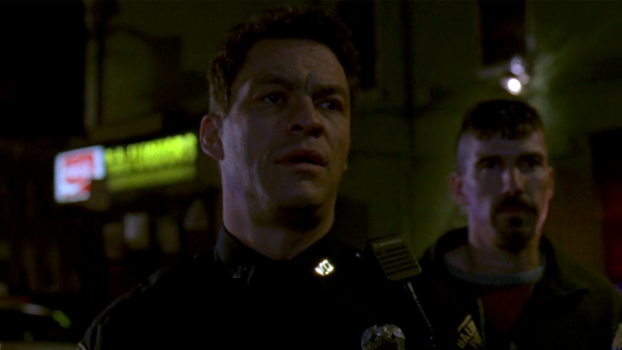 McNulty on the Wire, in uniform.