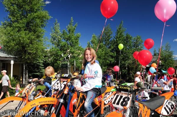 One of the many floats in the July 4th parade.