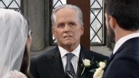 Gregory Harrison as Gregory sick during the wedding in General Hospital