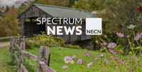 Picture of a covered bridge with Spectrum News NECN logo