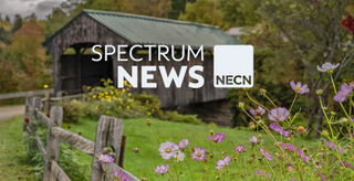 Picture of a covered bridge with Spectrum News NECN logo
