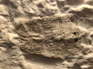 The dates of major raids were written on the wall