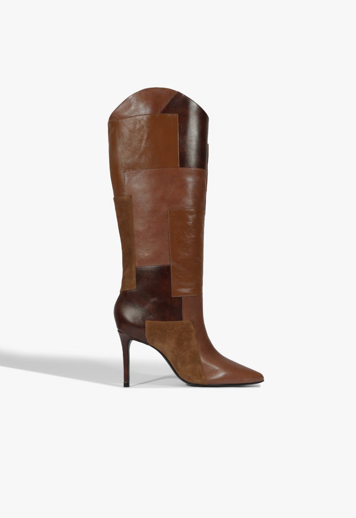 Maryana Patch Boot - 5 / Toffee Brown / Leather