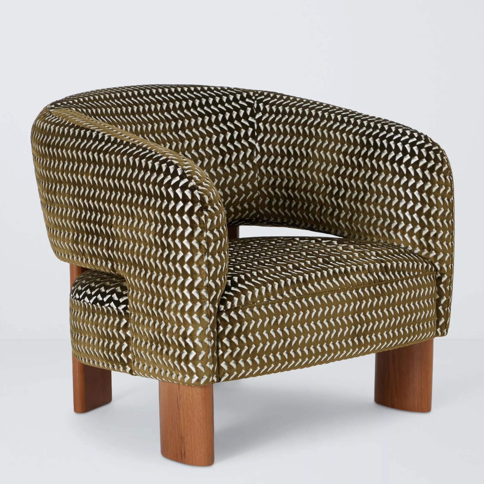 John Lewis Bolo Armchair, Green Geo