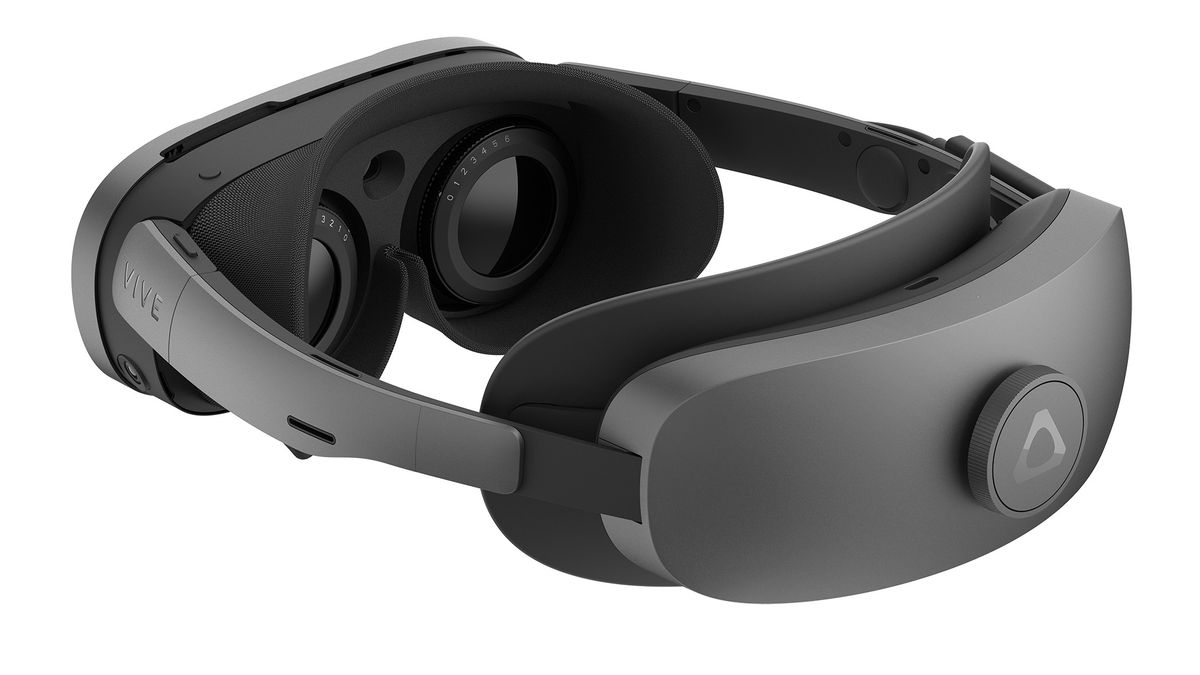 HTC Vive XR Elite product render with full headset kit