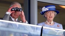 Lady Susan Hussey at Royal Ascot with then-Prince Charles 