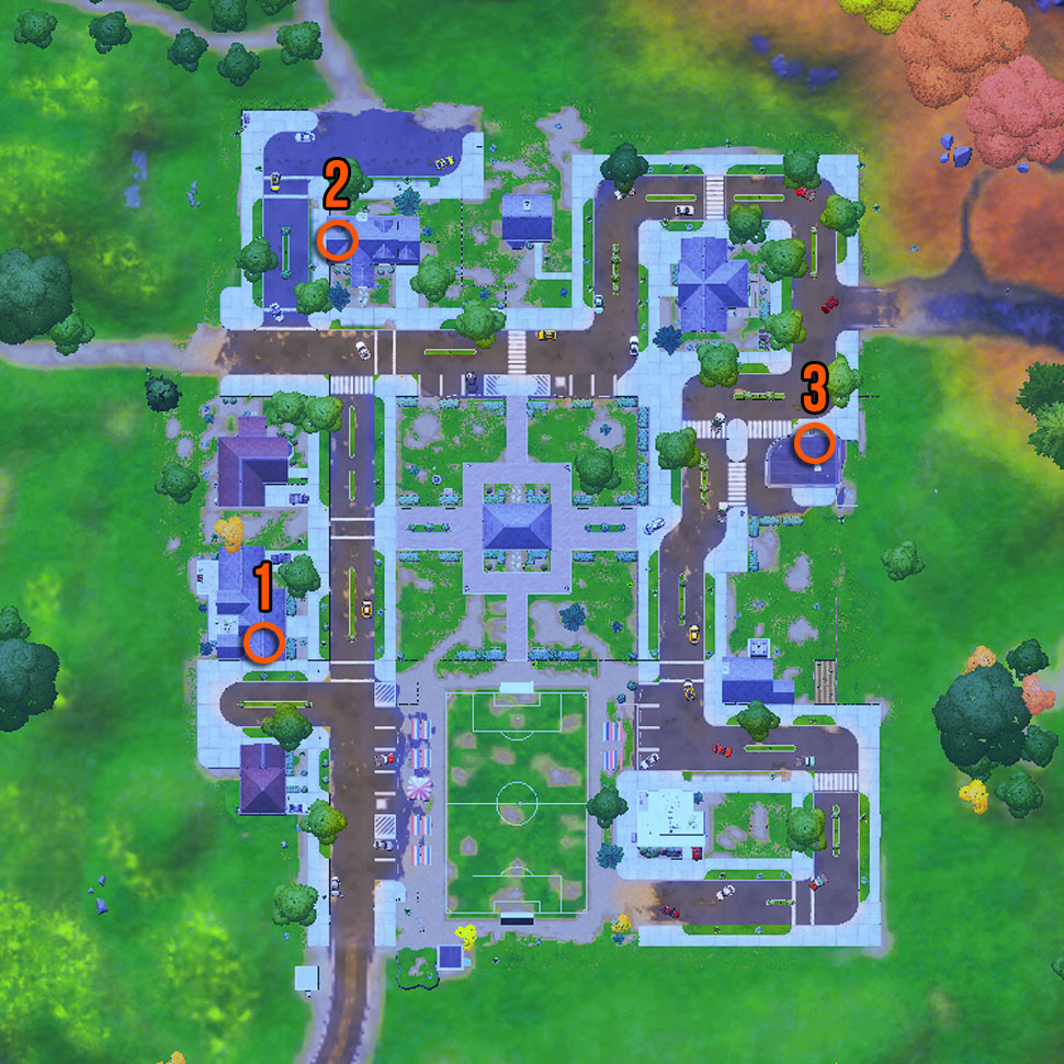 Fortnite Literature Samples Pleasant Park locations map