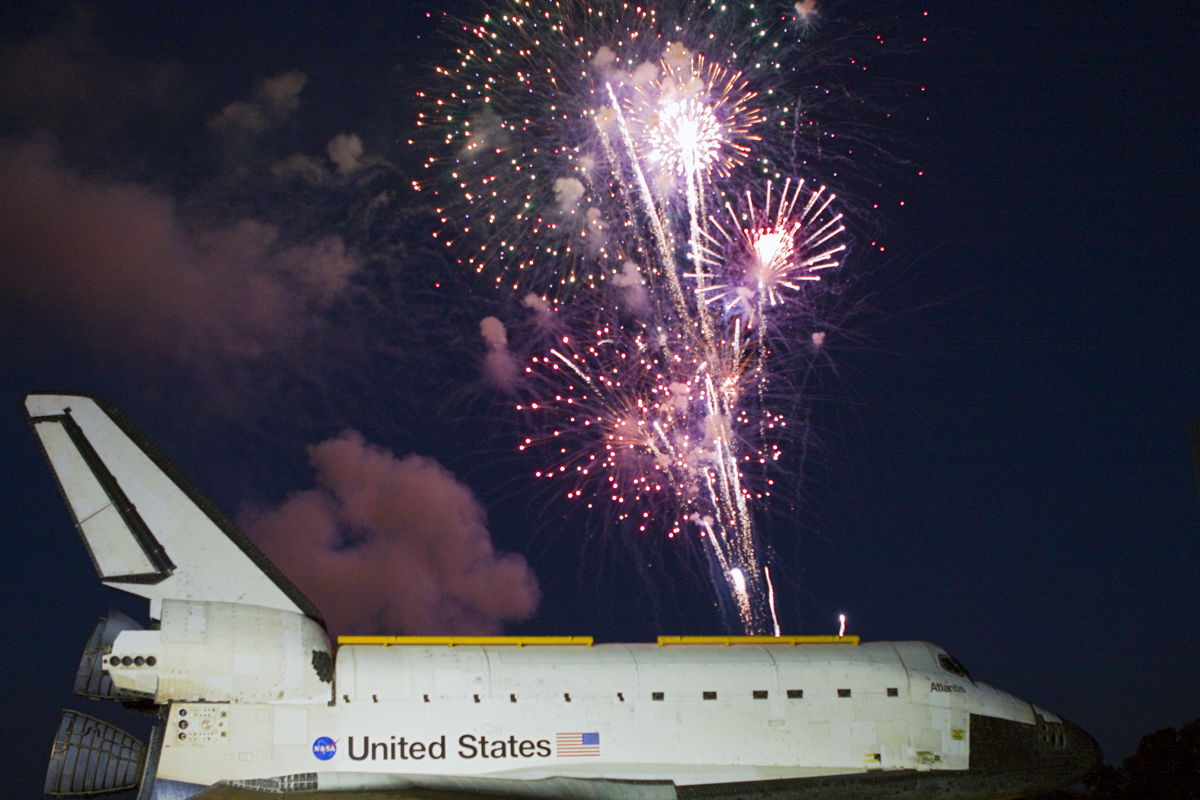 Space Shuttle Atlantis Tilted for Museum Display | Space