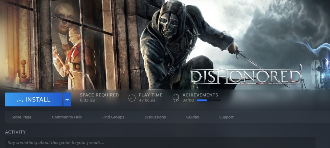 A screenshot of the Steam Library space required feature