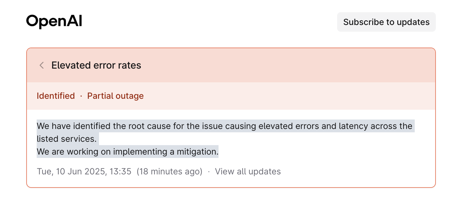 ChatGPT Outage