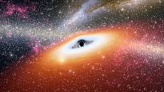 Illustration of a prehistoric black hole.