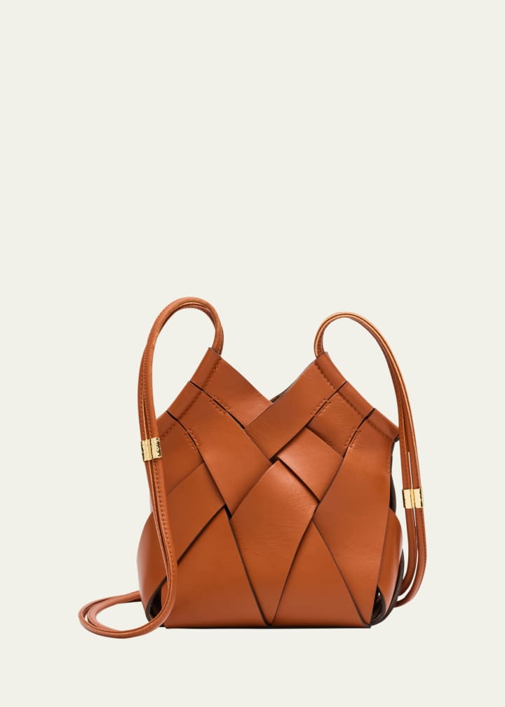 Charlotte Woven Leather Crossbody Bag