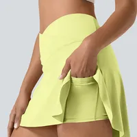 Halara Everyday Softlyzero™ Airy Crossover 2-in-1 Side Pocket Cool Touch Mini Tennis Skirt-Lucid-UPF50+