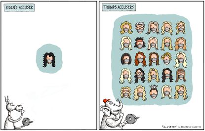 Political Cartoon U.S. Biden Trump Tara Reade accusers