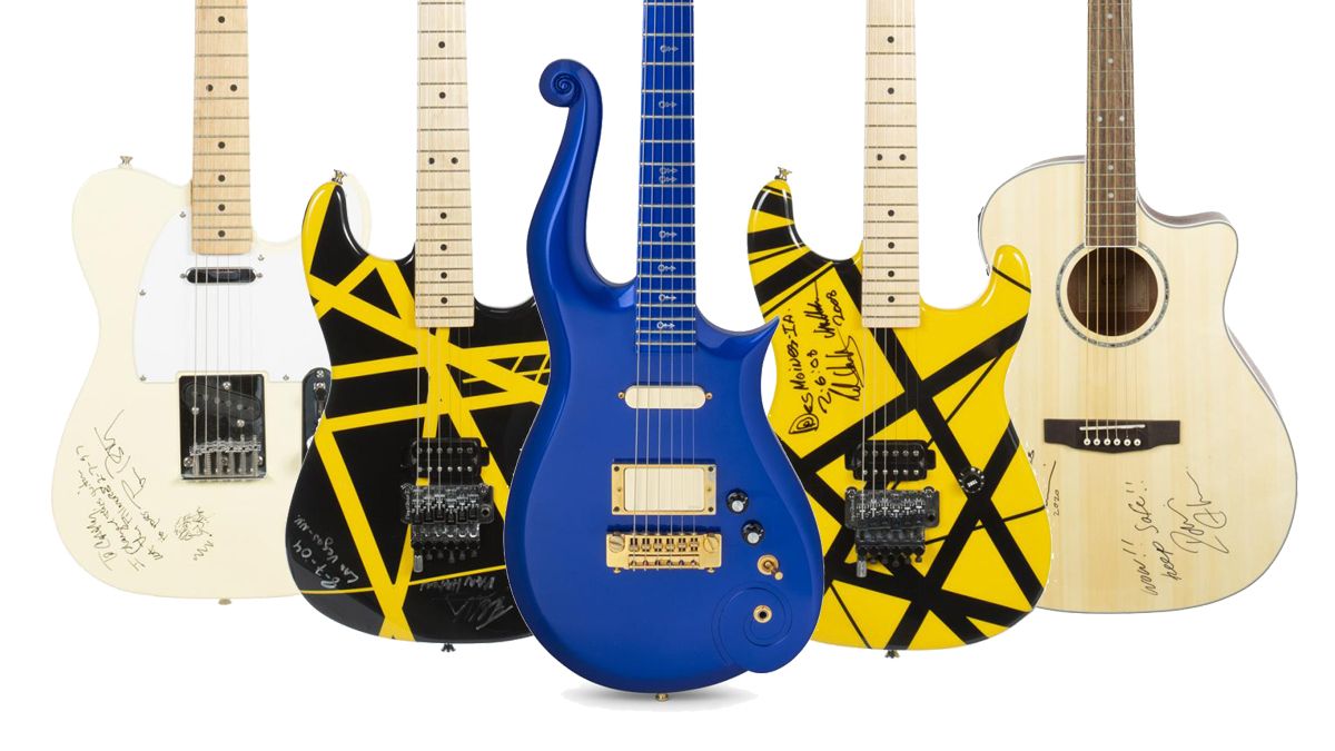 Julien's Auctions 'Music Icons' lot, featuring Eddie Van Halen and