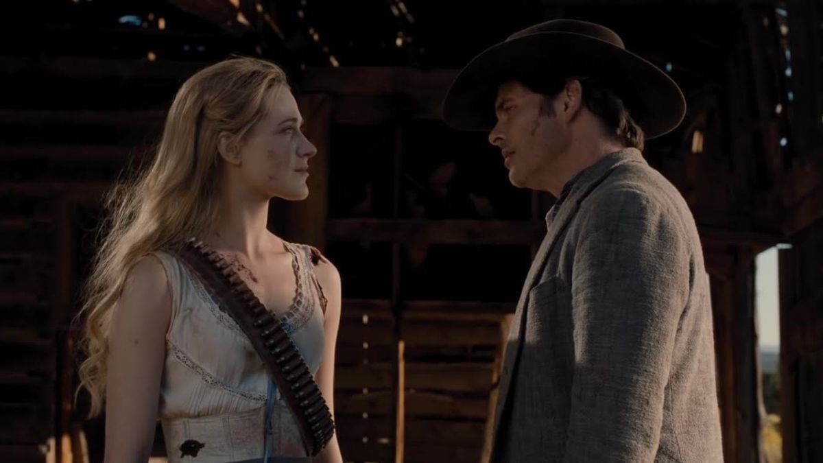 evan rachel wood and james marsden in westworld