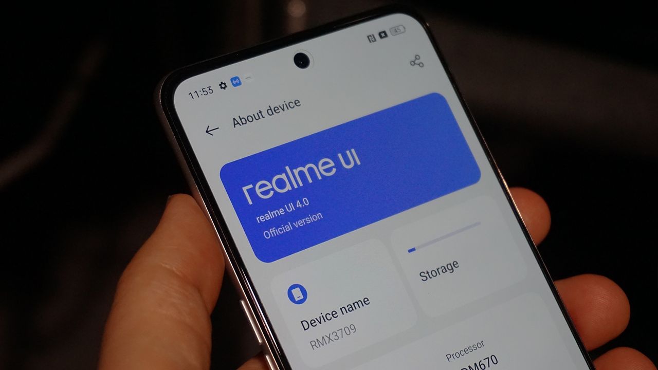 Realme GT 3 hands-on software